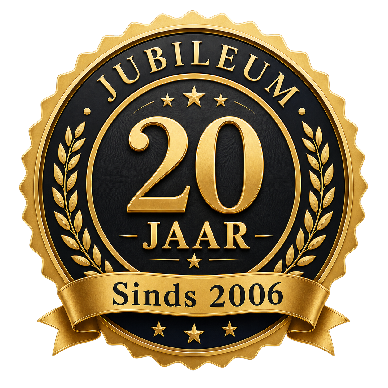Jubileumzegel 20 jaar LoveUnlimited Ministries — sinds 2006